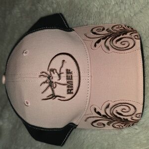 Pink grunge trucker hat REMF Deer Hunter Pink And Brown Adjustable NWOT